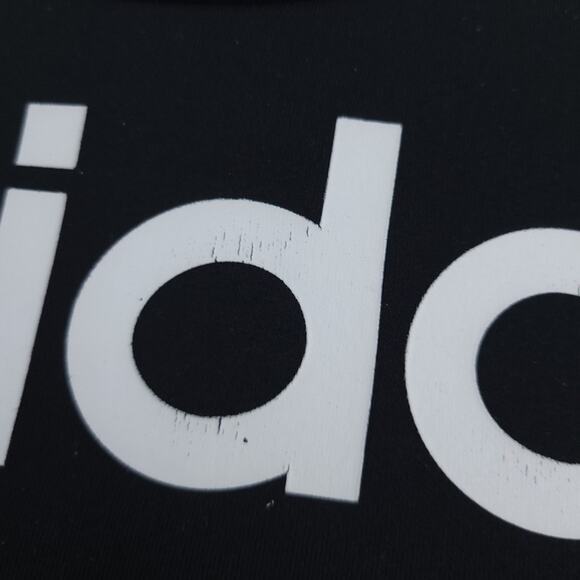 Adidas Climalite Sports Bra Black Medium, Large Spellout Letters - Picture 3 of 6